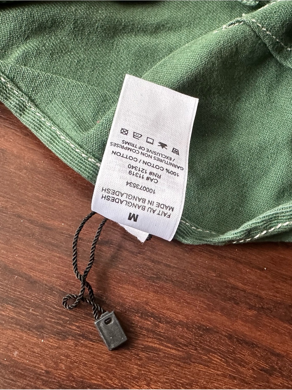 Garage Green Denim Triangle Bralette - Picture 3 of 3